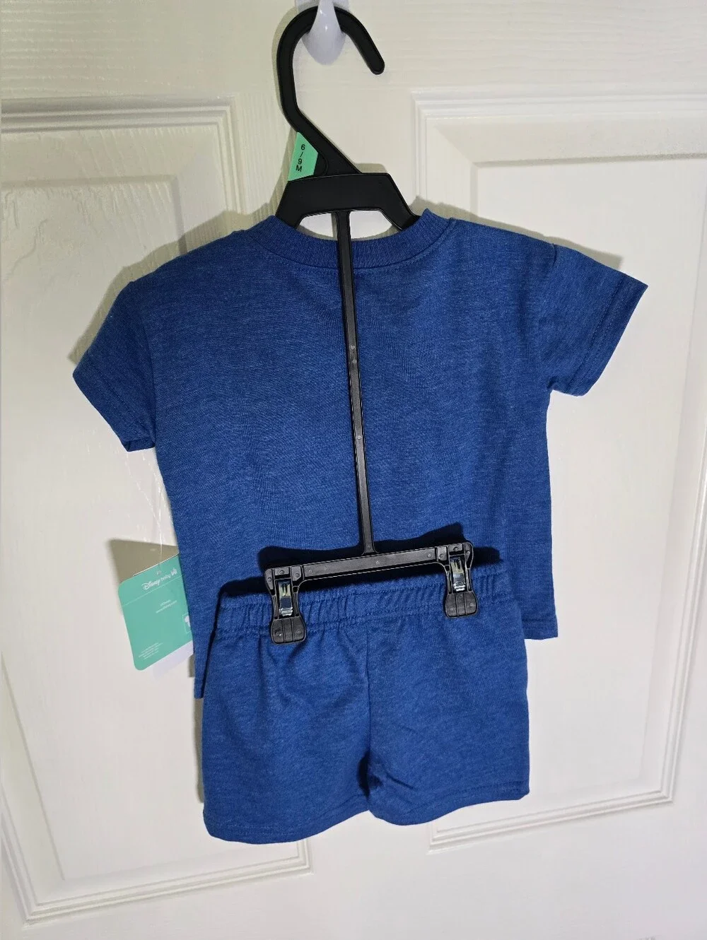 NWT Disney Stitch Boys Blue 2 Piece Short Shirt Set 6-9M